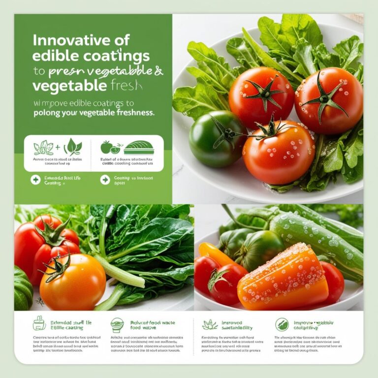 Edible Coatings: An Innovative Way to Prolong Vegetable Freshness 4 ways