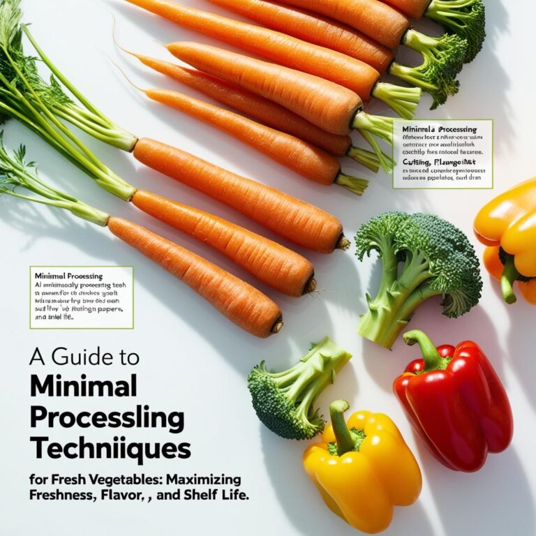 Minimal Processing Techniques for Fresh Vegetables: Maximizing Freshness, Flavor, and Shelf Life